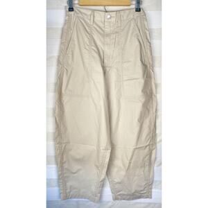 Edwin Barrel Leg Utility Oyster Shade Large Pockets Cotton Pants Size 27 NWT